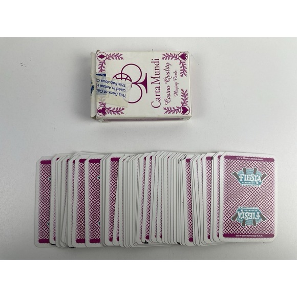 CASINO QUALITY Playing Cards - CARTA MUNDI Pink - Picture 6 of 6